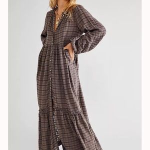 Free People Edie Dress brown